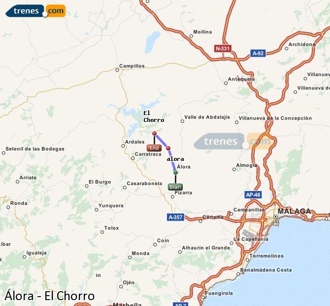 Cheap Álora to El Chorro trains tickets from 1 70 Trenes