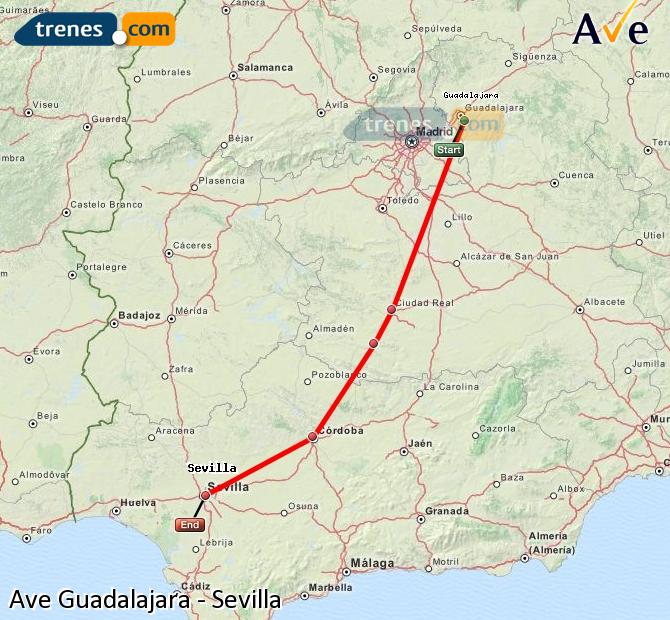 Highspeed Guadalajara - Yebes Sevilla Santa Justa