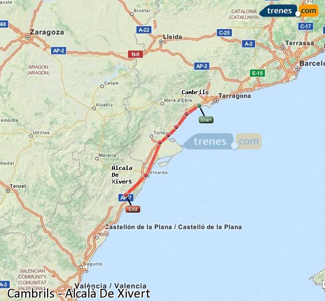 Cheap Cambrils to Alcalà De Xivert trains, tickets from 10,80 ...