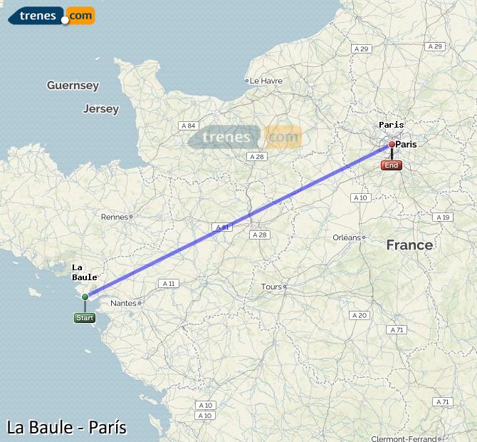 Günstige La Baule Paris Züge, Zugtickets ab 45,00 € - Trenes.com