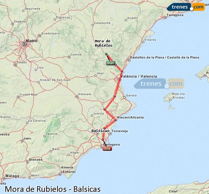 Cheap Mora de Rubielos to Balsicas trains, tickets from 23,20 ...