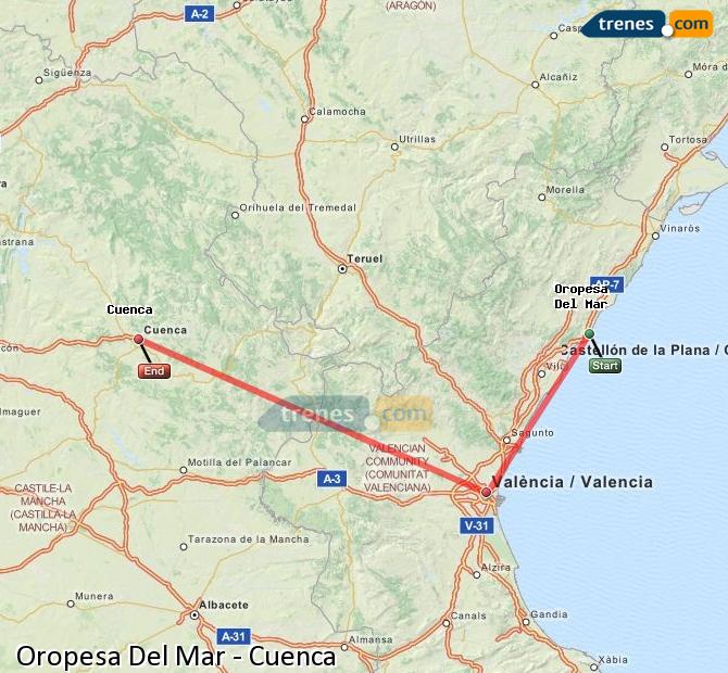 Cheap Oropesa Del Mar To Cuenca Trains, Tickets From 32,95 € - Trenes.com