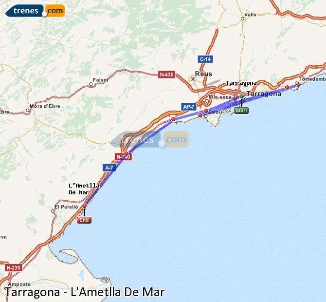 Tren Tarragona L'Ametlla de Mar