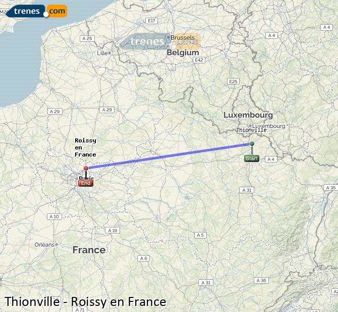 Trenes Thionville Roissy En France Baratos Billetes Desde 6430 € 0390